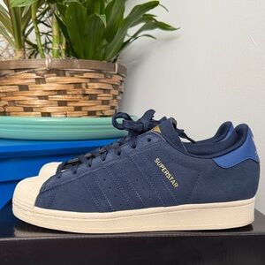 Adidas Superstar Navy Suede Sneakers